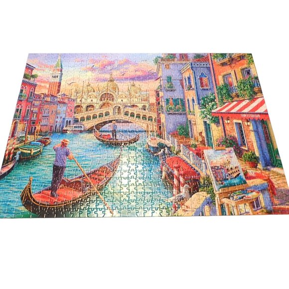 Buffalo SIGHTS OF VENICE Jigsaw Puzzle 1000 Pieces w Poster Night & Day COMPLETE - Picture 2 of 10